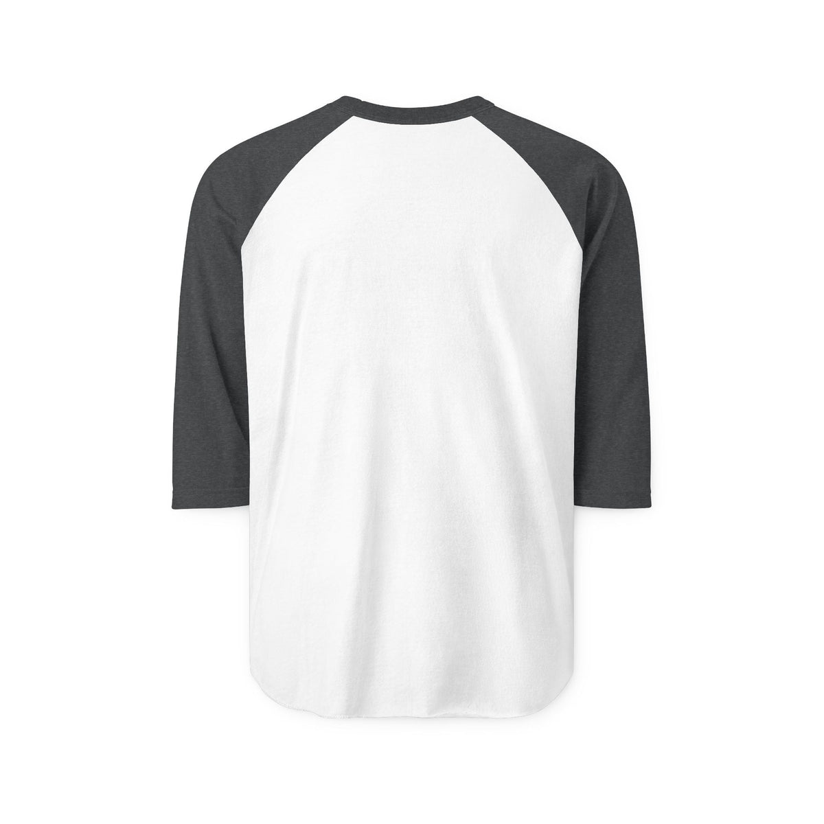 Close-up of the black crew neckline of a raglan t-shirt with a Mastiff dog illustration on the front, SKU: 26347701962968422555