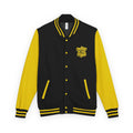 Created In His Image Varsity Jacket — Black & Yellow Inspirational Letterman