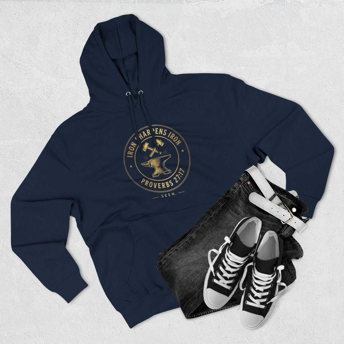 Iron Sharpens Iron Hoodie — SEEN. Brotherhood | Wear Your Worship