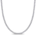 12.5 ct. DEW Created Brilliant Sapphire Tennis Necklace - 14K Gold Overlay