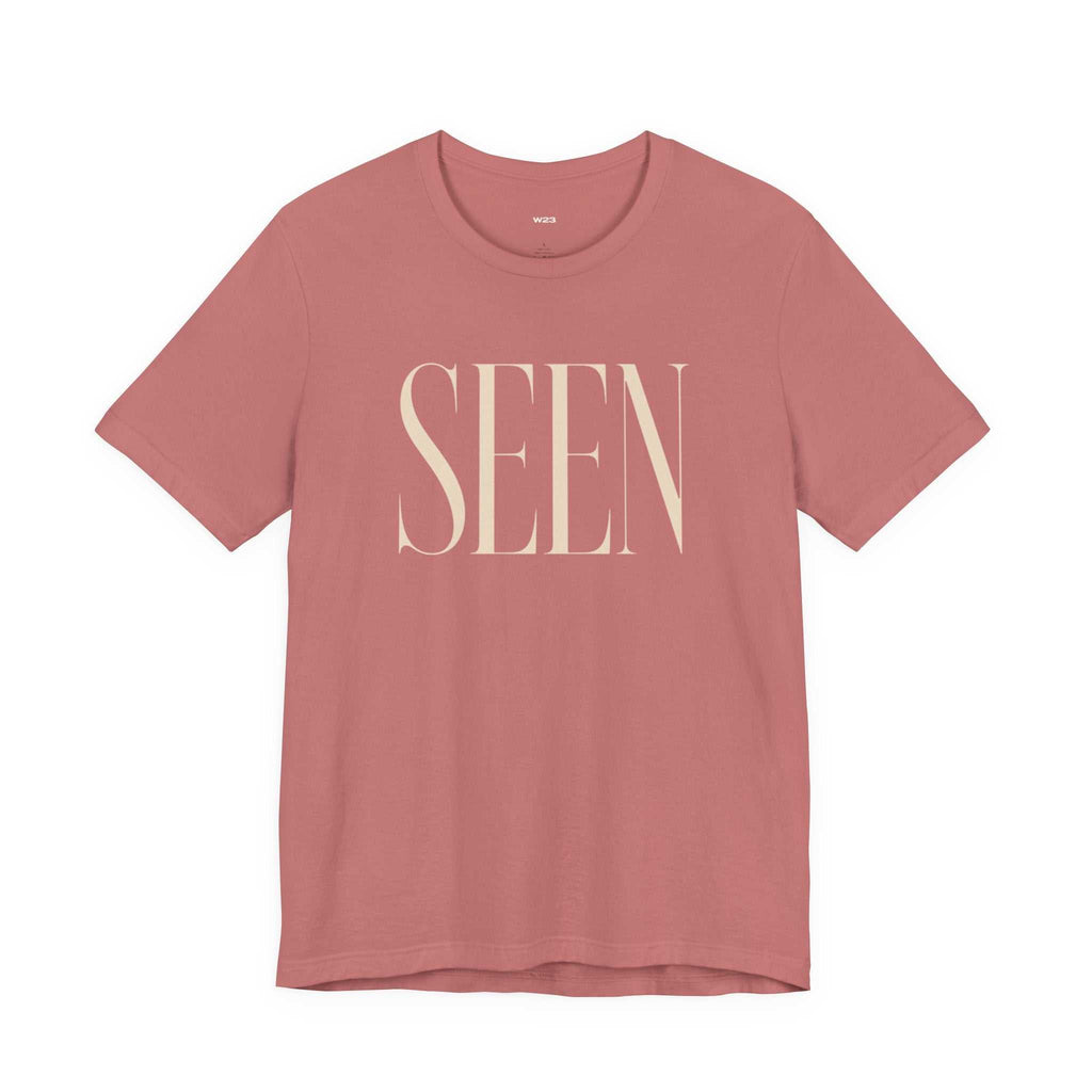 SEEN Premium Graphic Tee | Minimalist Luxury Streetwear Shirt | Identity & Self Worth Apparel