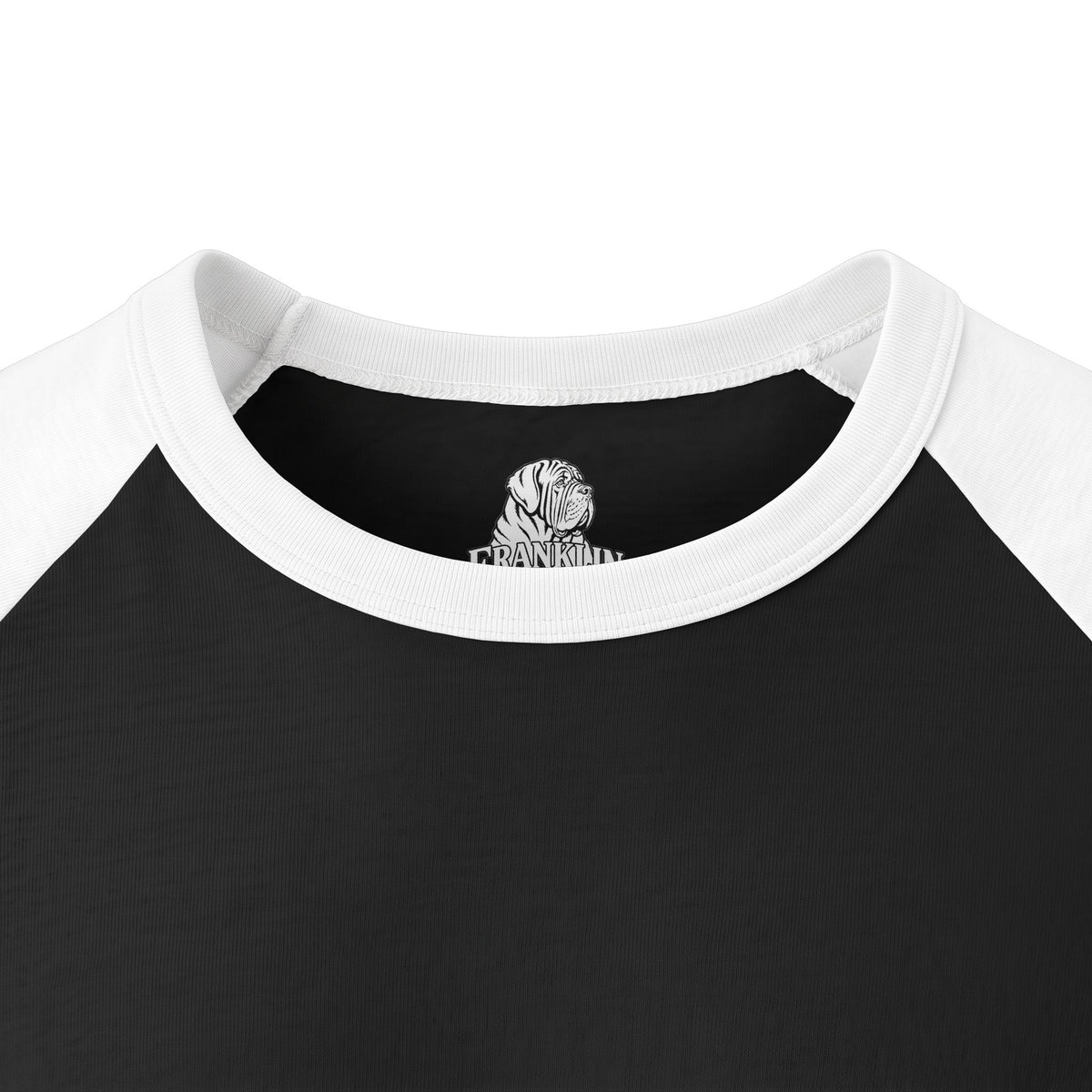 Dark gray long-sleeve raglan shirt with black sleeves showing a football with autumn leaves and a tiger logo, great for fall sports fans.