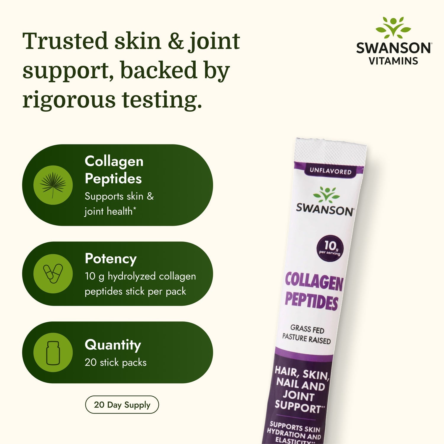 Collagen Peptides Stick Packs - Unflavored