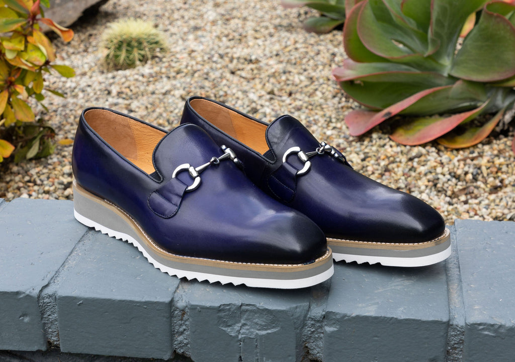 Maurice Calfskin Horsebit Loafer - Blue