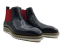 Carrucci  Calfskin Boot - Black/Red