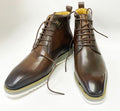 Maurice Burnished Calfskin Boot - Brown