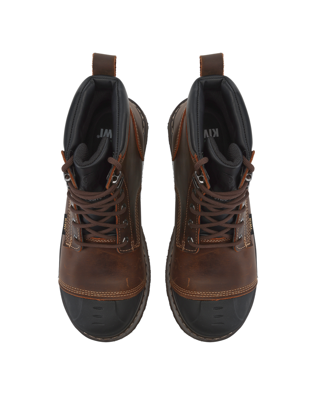 Kiwi Premium Brown Crazy Horse 6" Composite Toe Waterproof Cap-Toe Work Boots [69100]