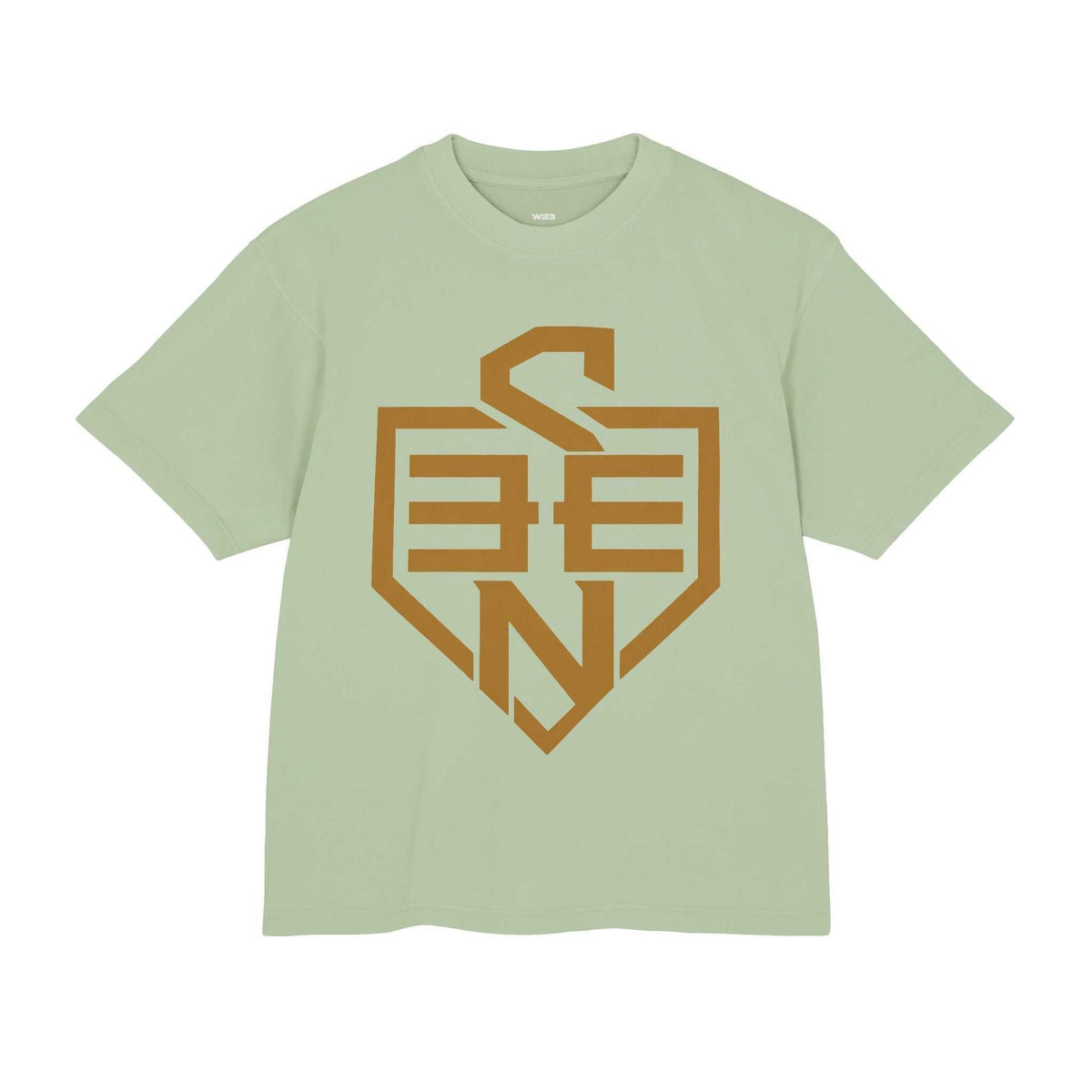 SEEN Shield Logo Tee — Gold Emblem Graphic T-Shirt