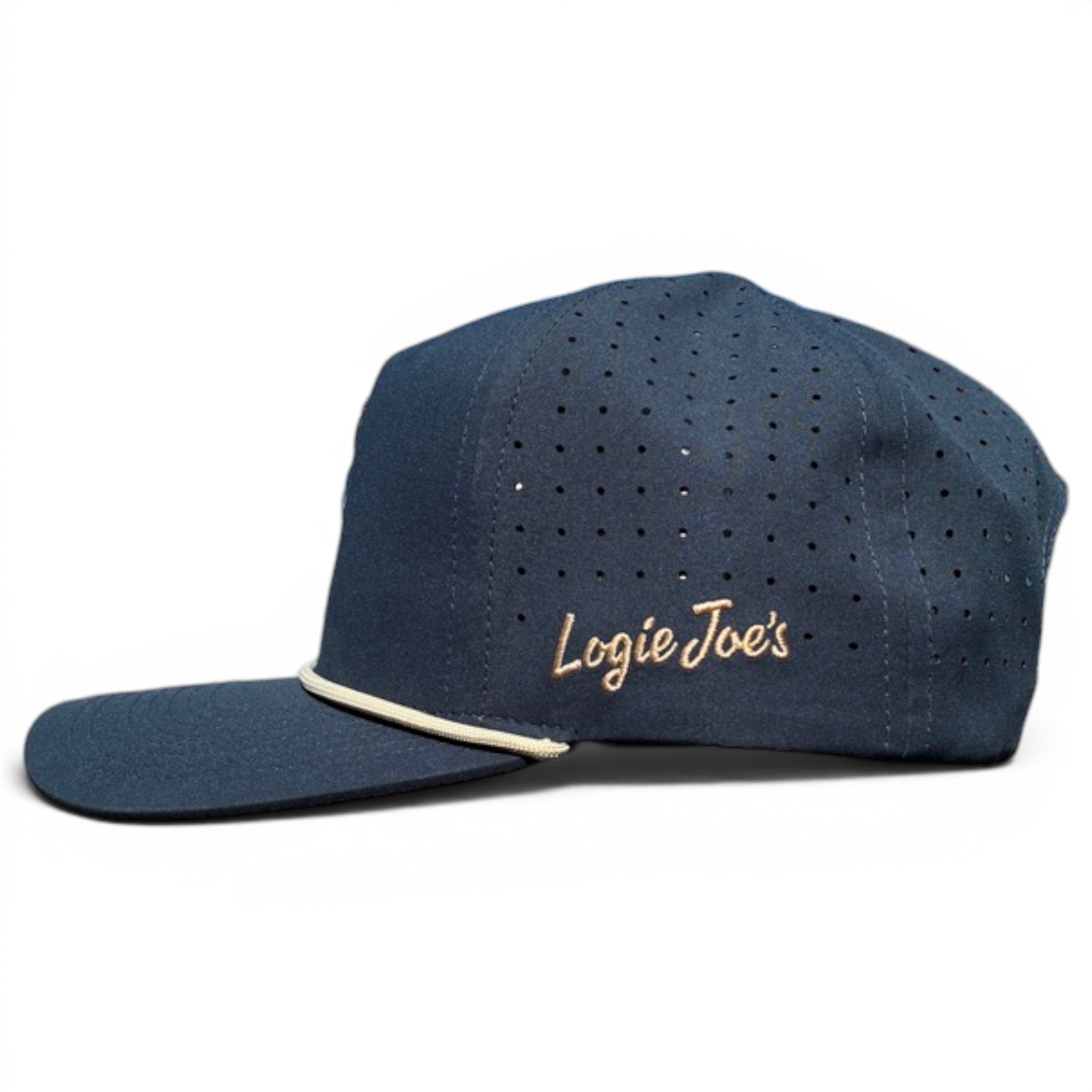 Parrot Patrol Golf Hat | Snapback Cap | Built-in Magnetic Ball Marker Holder + Marker Included | Adjustable Steel Blue Parrot