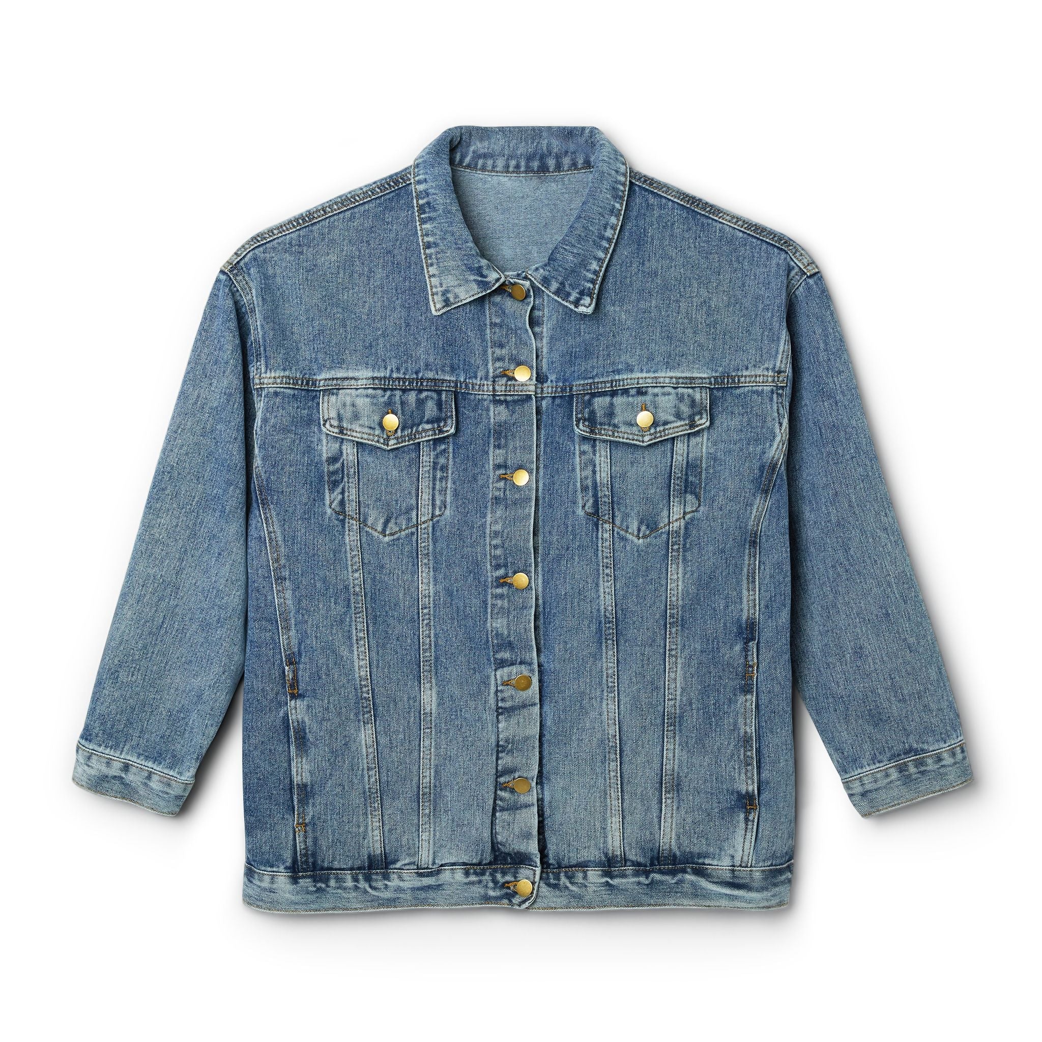 SEEN. BY GOD Women's Oversized Denim Jacket — Faith Statement Streetwear