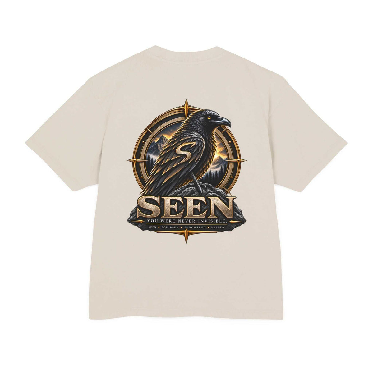 Raven Compass Tee — Front & Back SEEN. Graphic