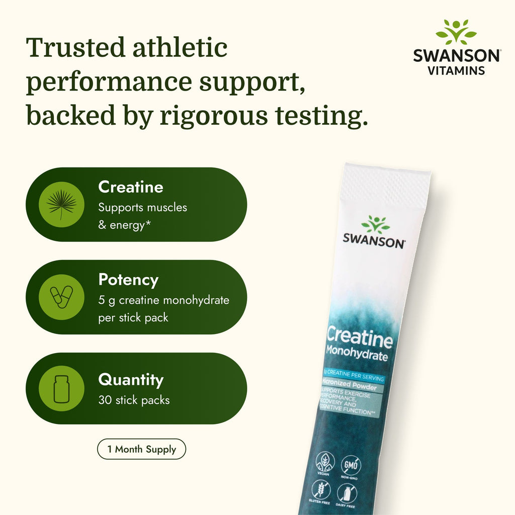 Creatine Monohydrate Stick Packs - Unflavored