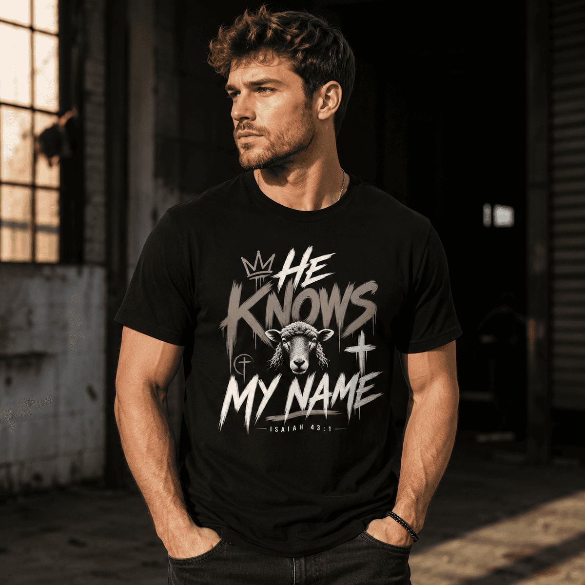 He Knows My Name Tee — Isaiah 43:1 | SEEN Movement Faith Apparel