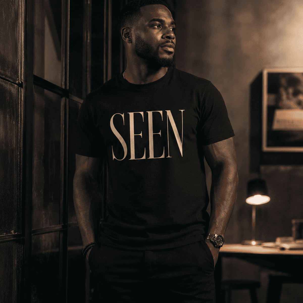 SEEN Premium Graphic Tee | Minimalist Luxury Streetwear Shirt | Identity & Self Worth Apparel
