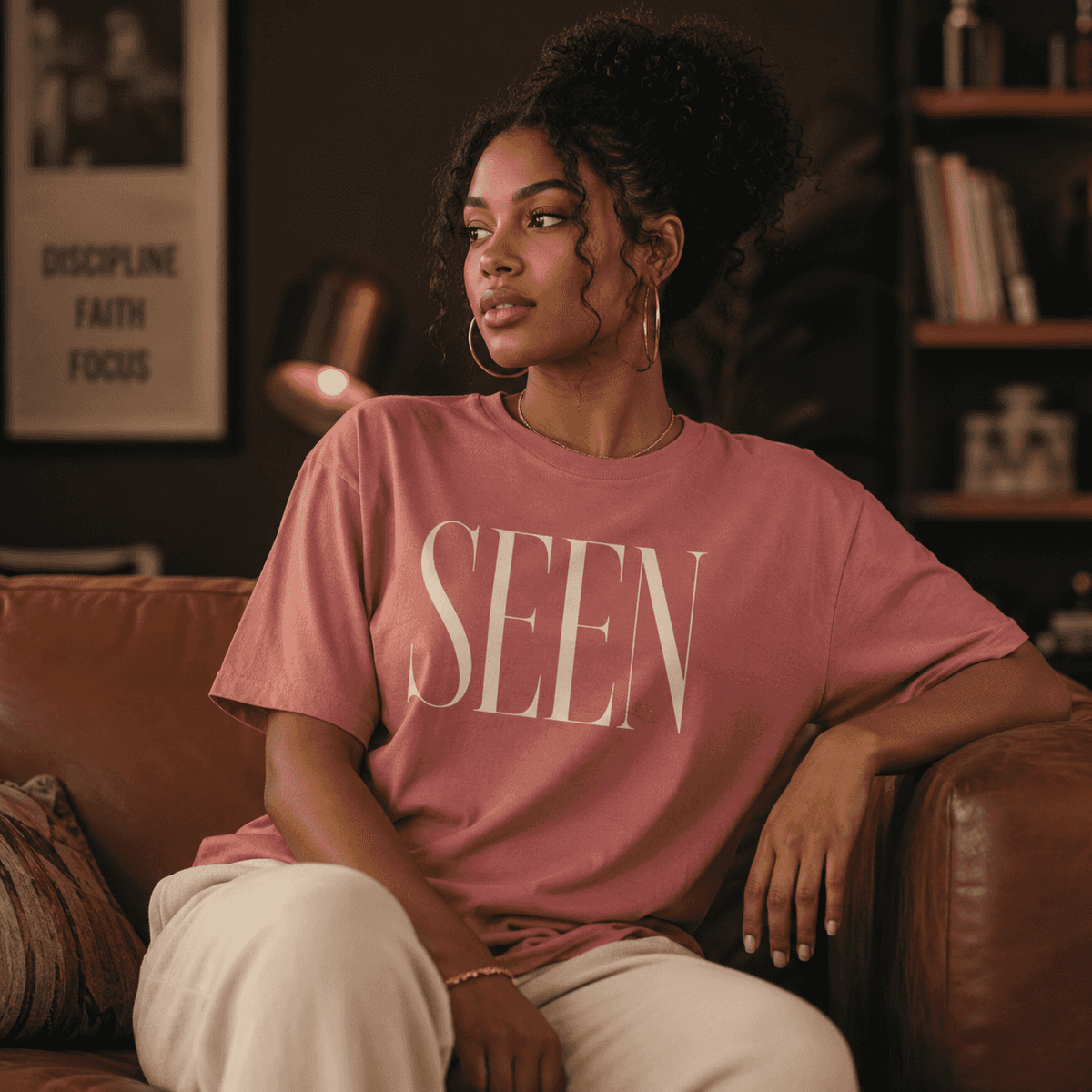 SEEN Premium Graphic Tee | Minimalist Luxury Streetwear Shirt | Identity & Self Worth Apparel