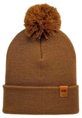 Classic Cuffed Pom Pom Beanie, Camel Brown