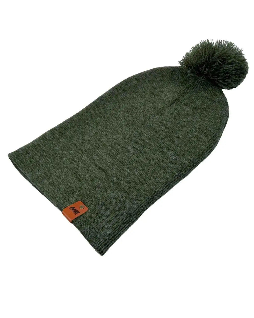 Classic Cuffed Pom Pom Beanie, Forest Green