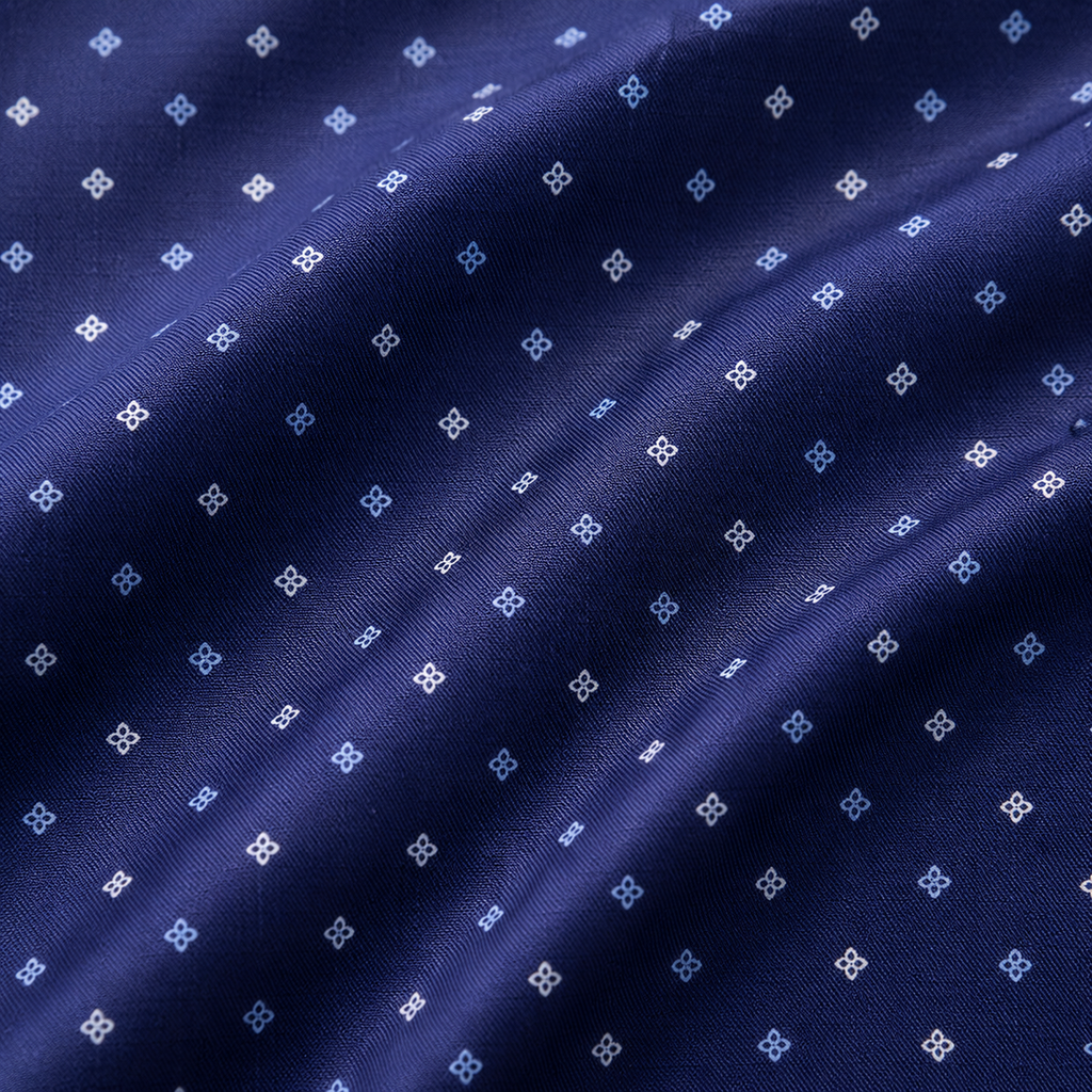 goTIELESS Ultimate Dress Shirt (Navy Polk-a-Dot)