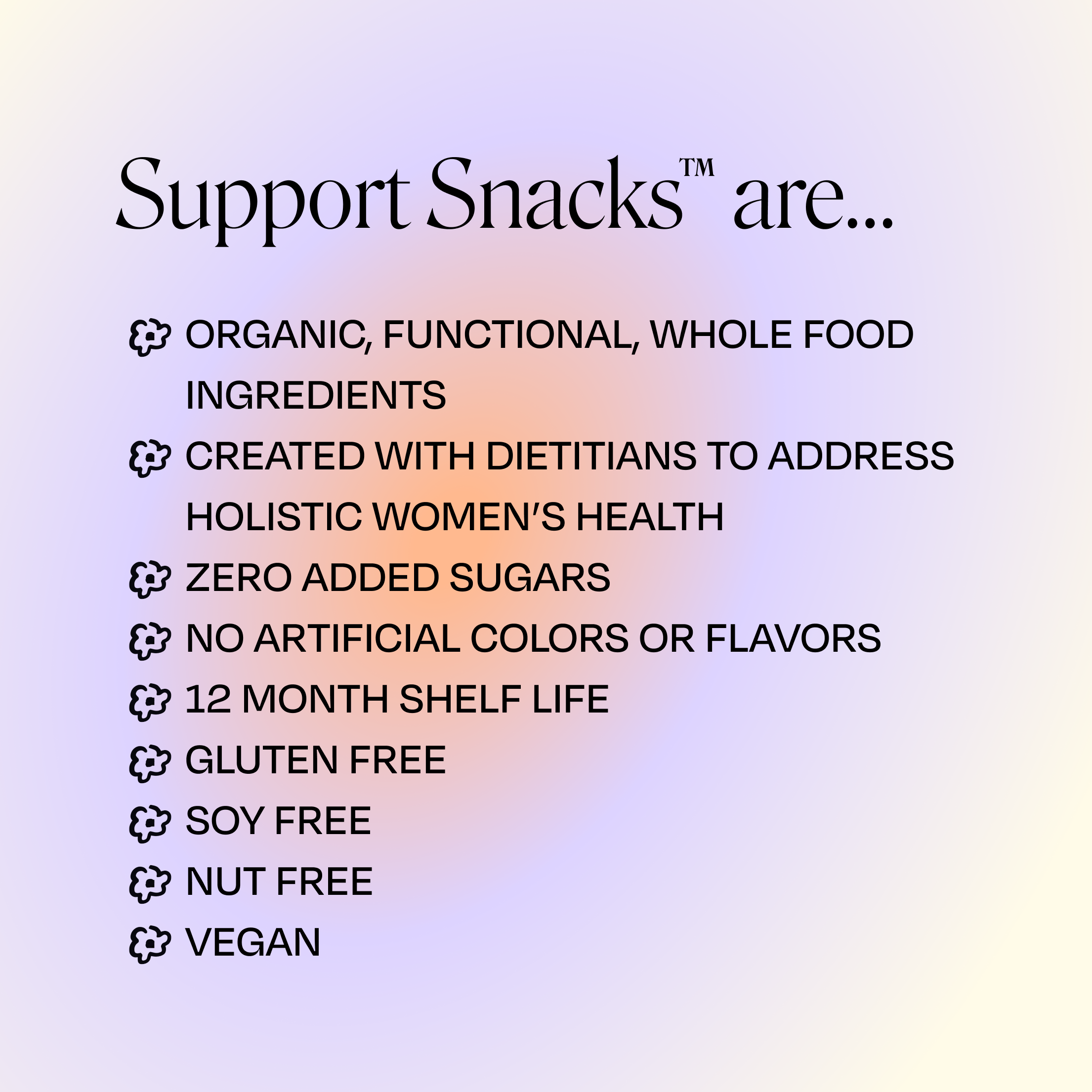 The Support Snack™ Six