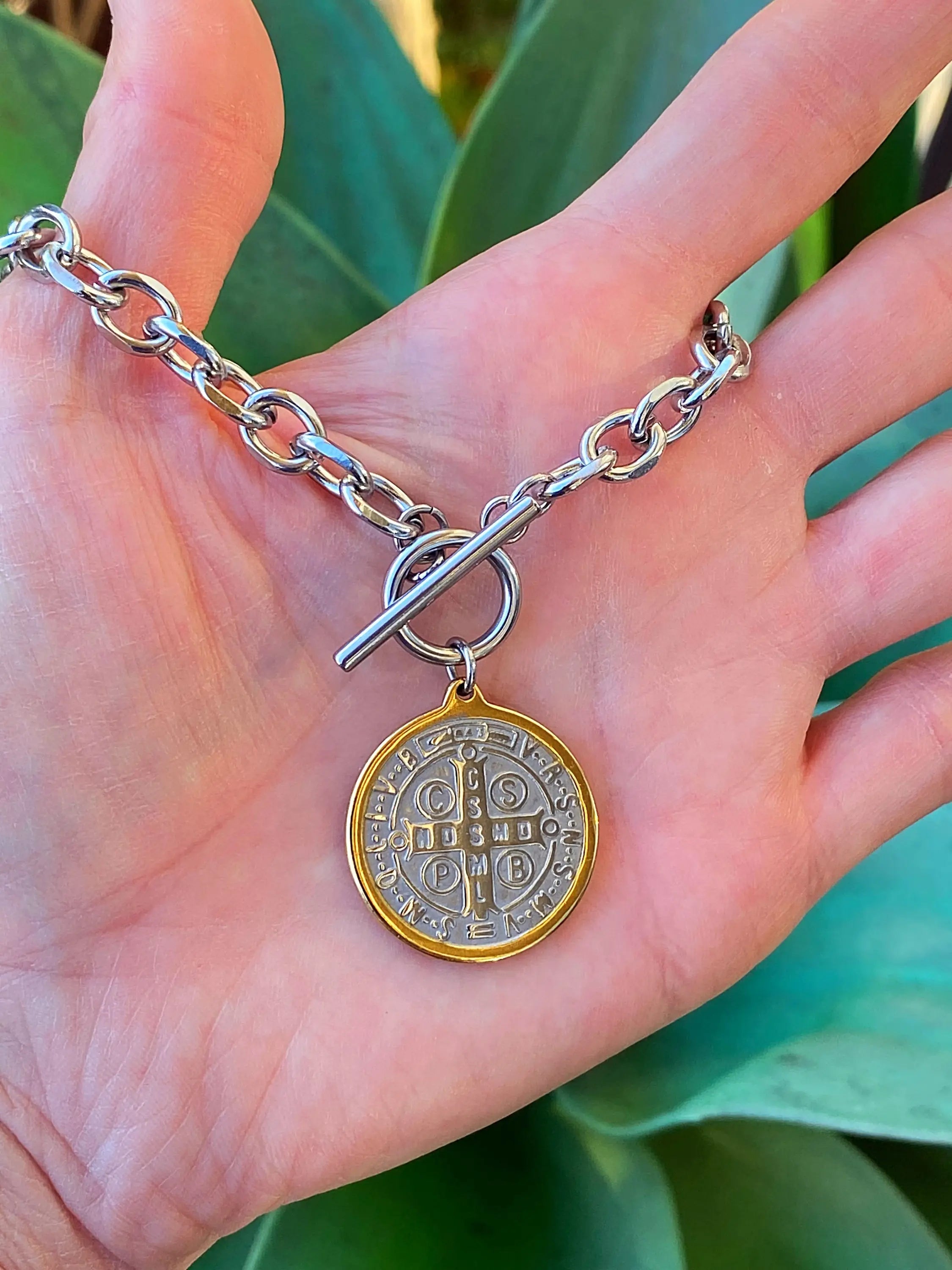 ST. BENEDICT TOGGLE NECKLACE
