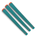 360 Golf Grips | 3 Pack Teal/Orange | Standard, Mid, Jumbo | High-Traction Rubber Grip