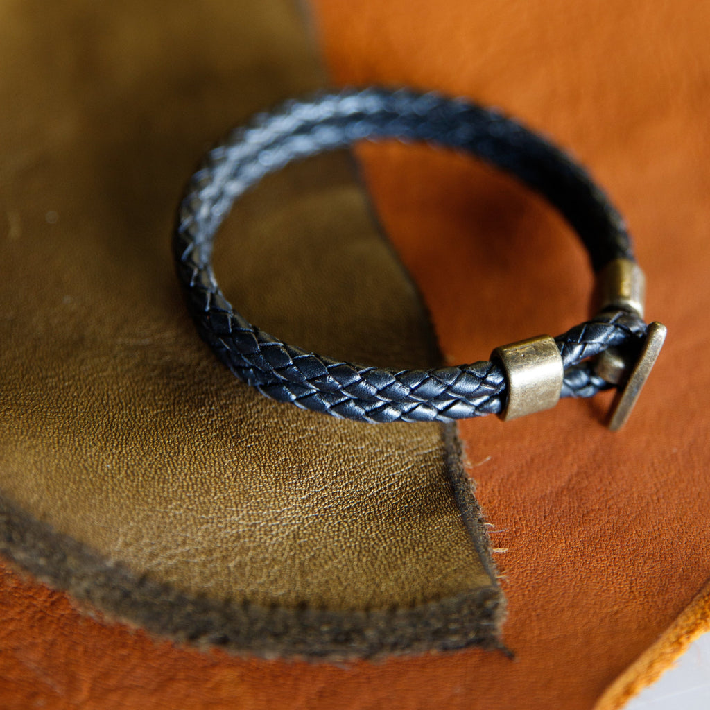 Braided Leather Bracelet - USA Made