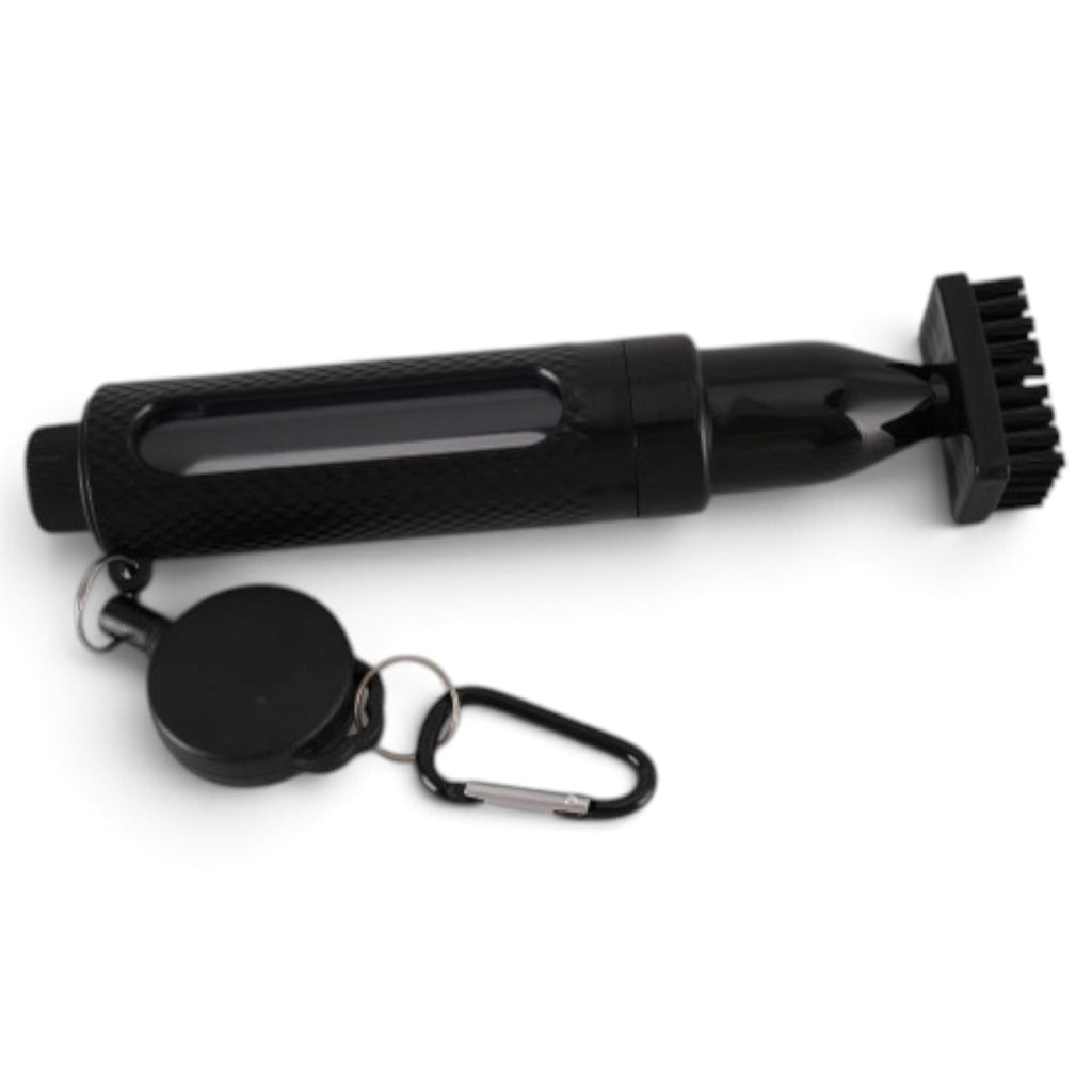 Logie Joe's Club Scrub Brush | Refillable Golf Club Cleaner | Retractable Clip, Strong Bristles & Golf Bag Attachment