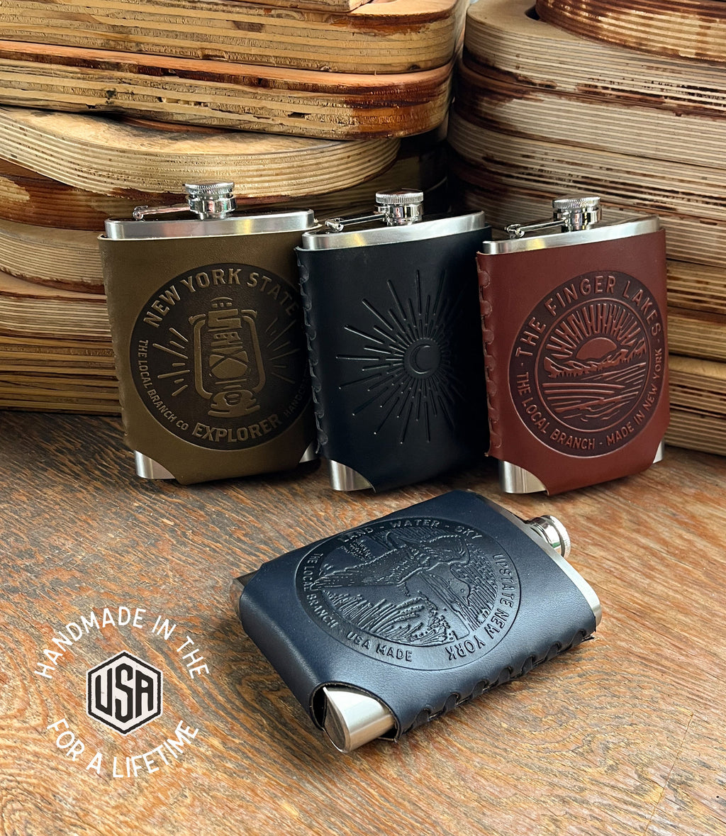 Leather Wrapped Flask
