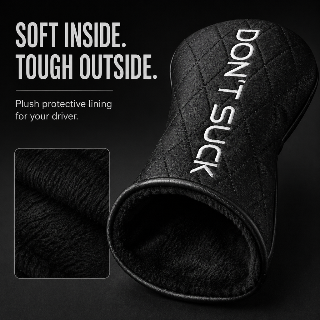 Don’t Suck™ Driver Headcover — Premium Black Diamond Quilted Fit (460cc)