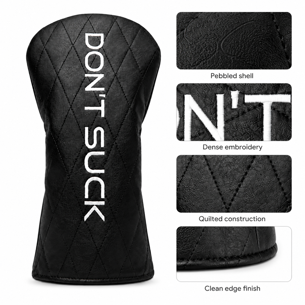 Don’t Suck™ Driver Headcover — Premium Black Diamond Quilted Fit (460cc)