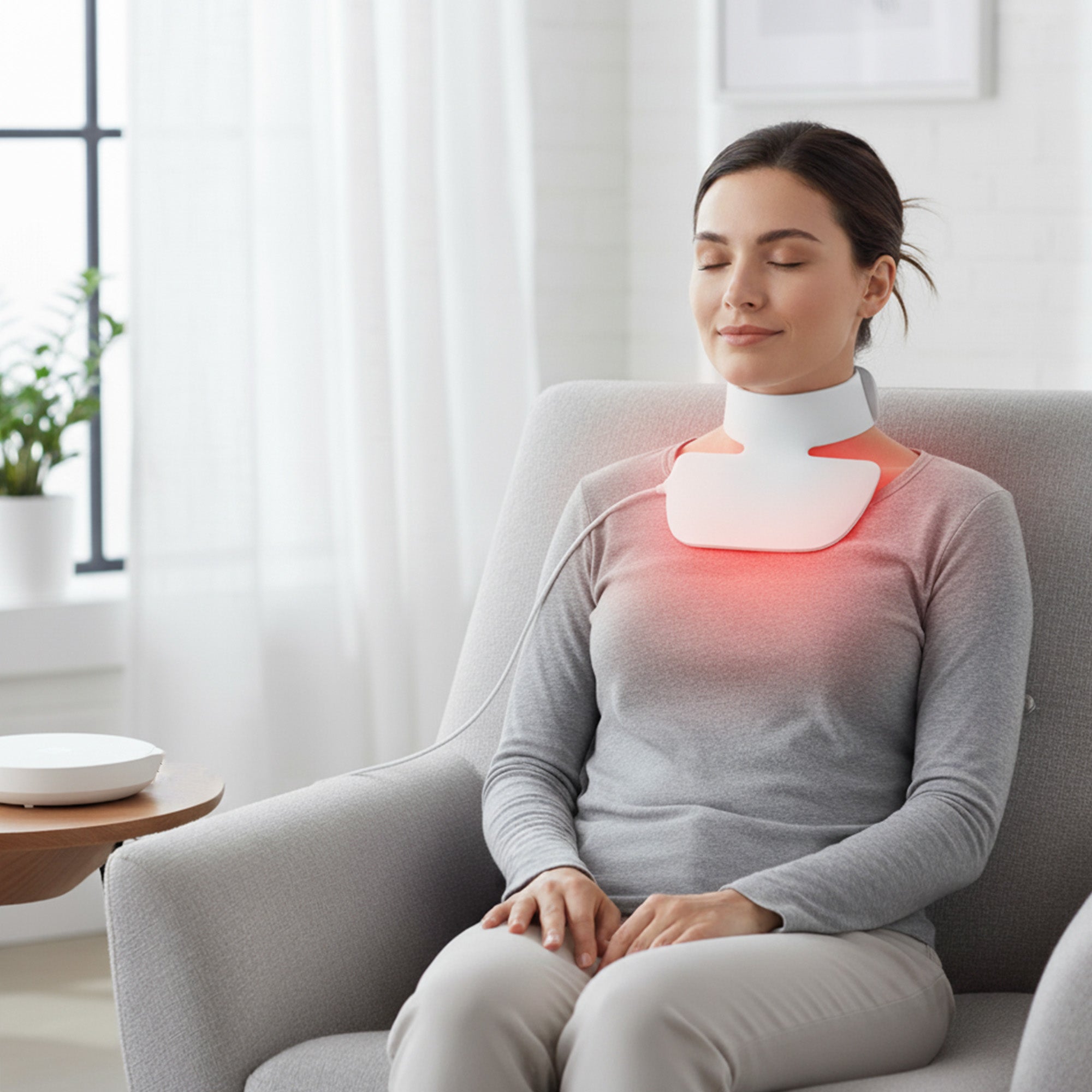 Pursonic LED Light Therapy Neckplate – Rejuvenate Your Neck & Décolleté