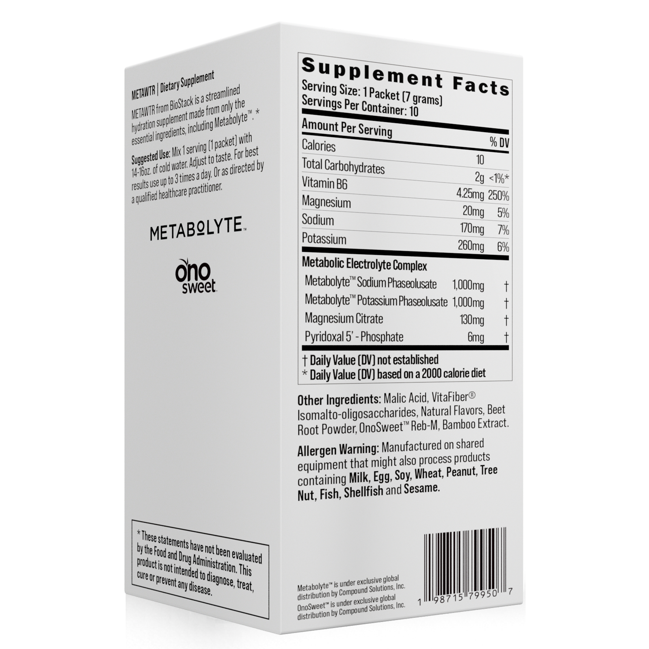 MetaWTR Hydration Fruit Punch - 10 Stick Pack