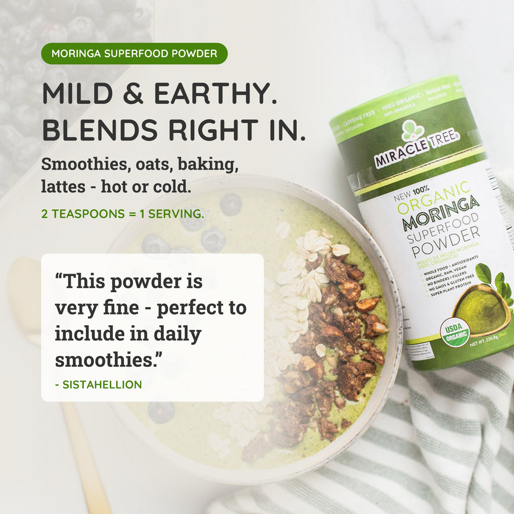 Organic Moringa Powder - 8oz Canister