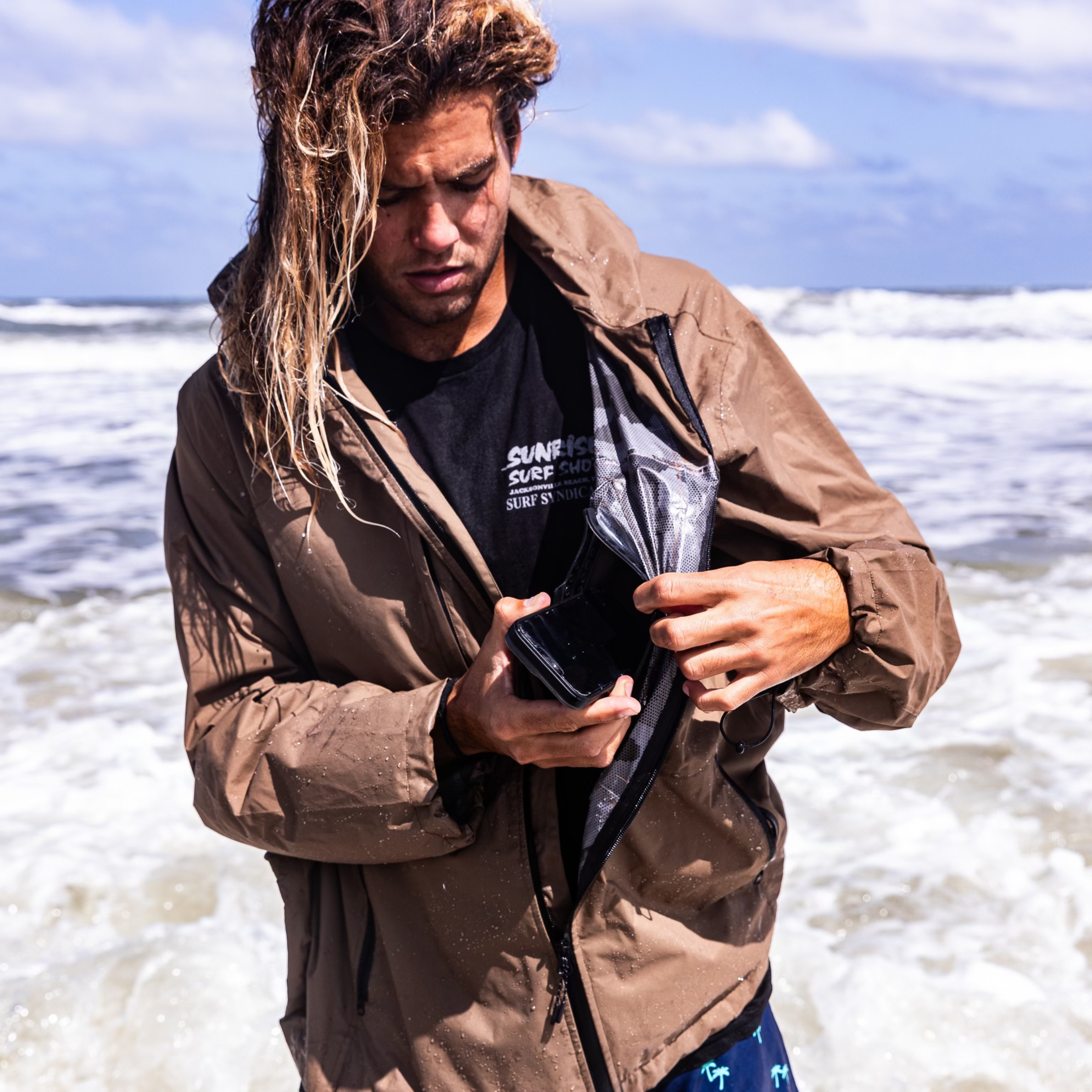 Outback - Waterproof Rain Jacket With A Waterproof Pocket