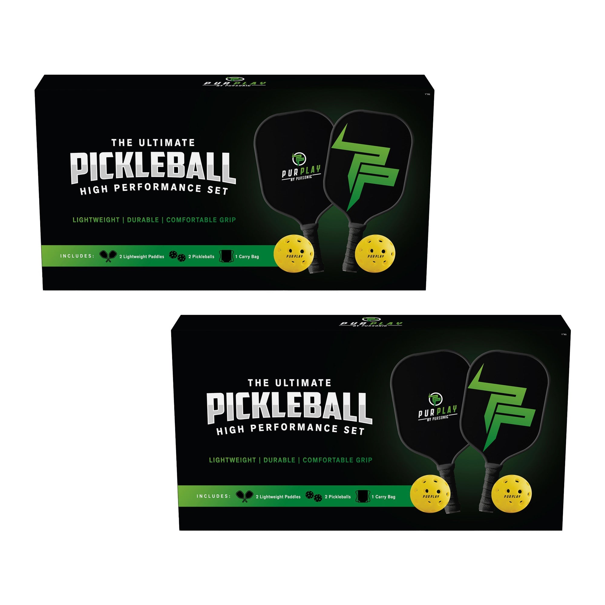 Pursonic The Ultimate Pickleball High Performance Set – 4 Paddles, 4 Balls & 2 Carry Bag