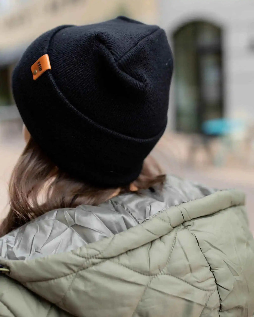 Patented H Stitch Cuffed Beanie, Midnight Black