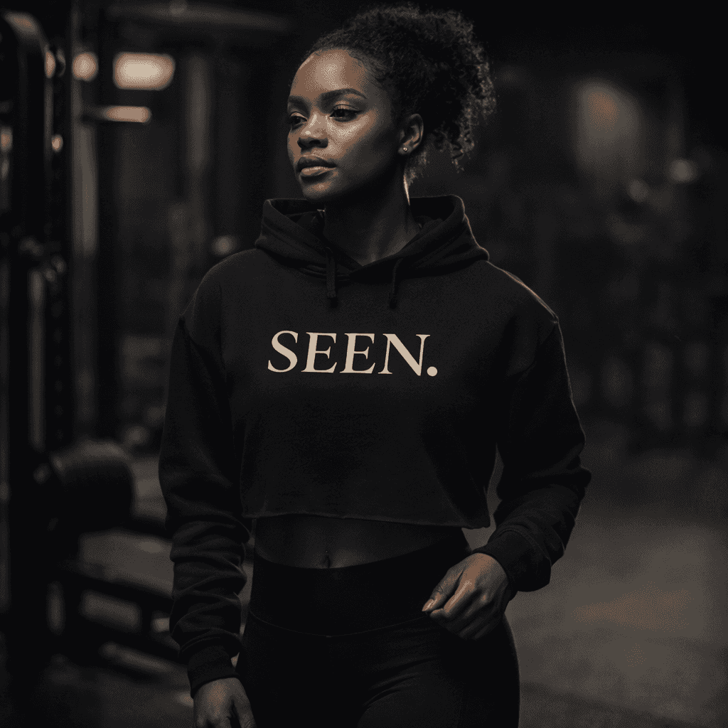 SEEN. Cropped Hoodie – Faith-Inspired Minimal Streetwear