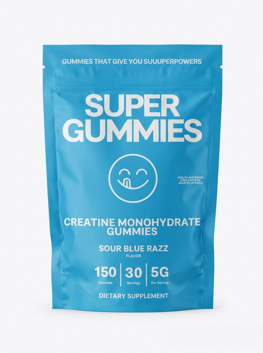 Creatine Monohydrate Gummies - Sour Blue Razz