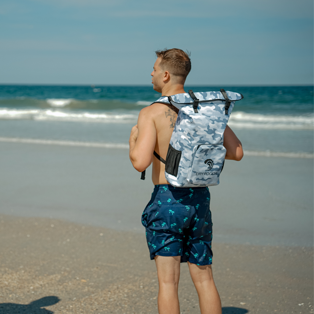 Waterproof Floating Backpack Dry Bag - Snow Camo