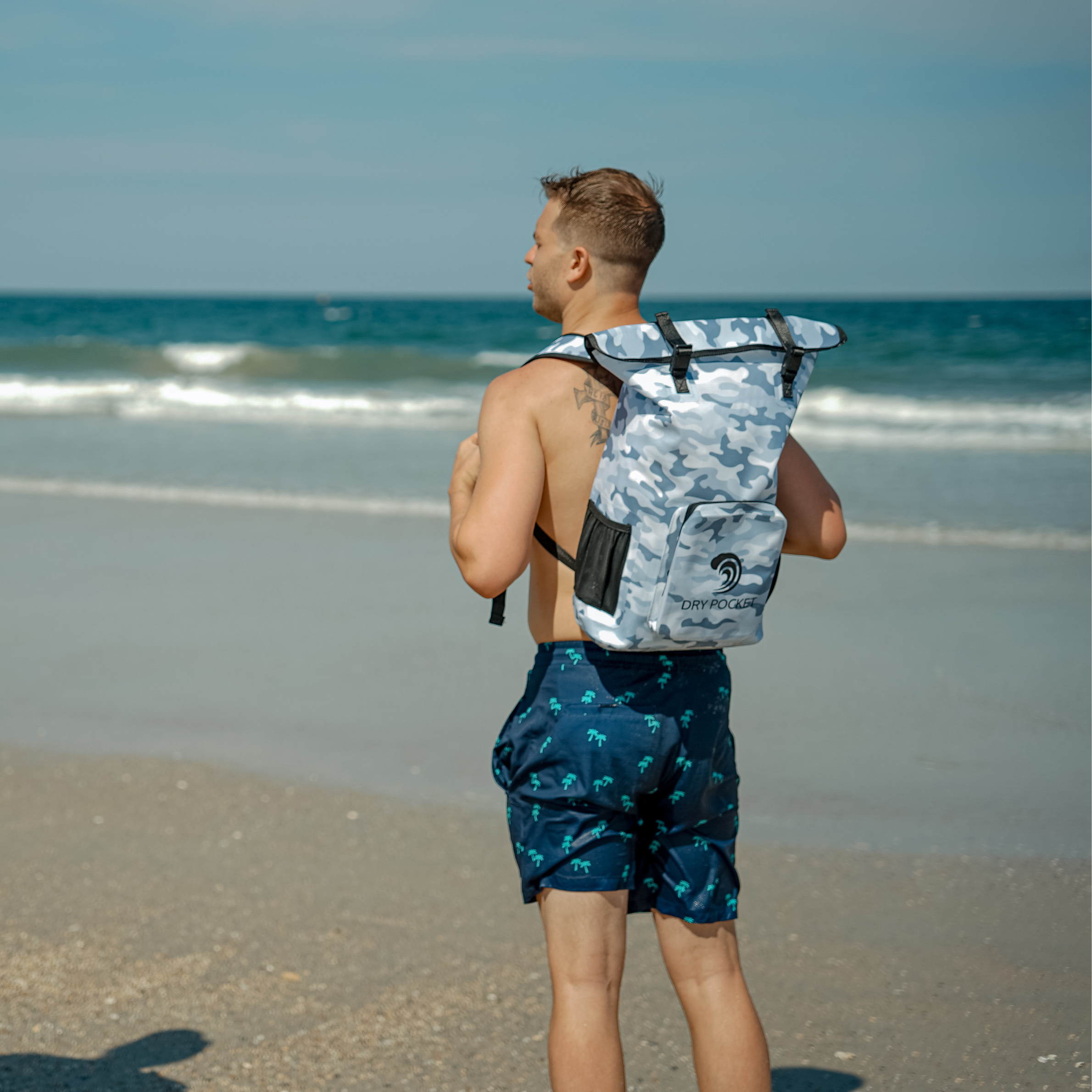 Waterproof Floating Backpack Dry Bag - Snow Camo