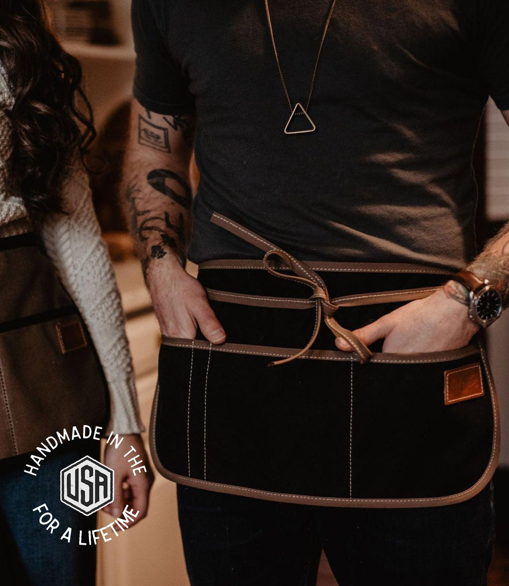 Waxed Canvas Waist Apron  - USA Made