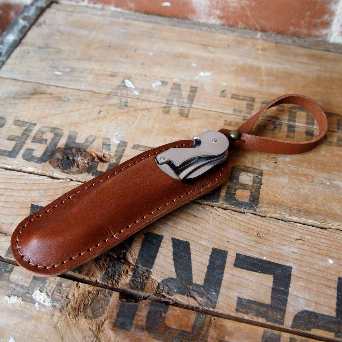 Wine Key with Leather Holster - USA Made