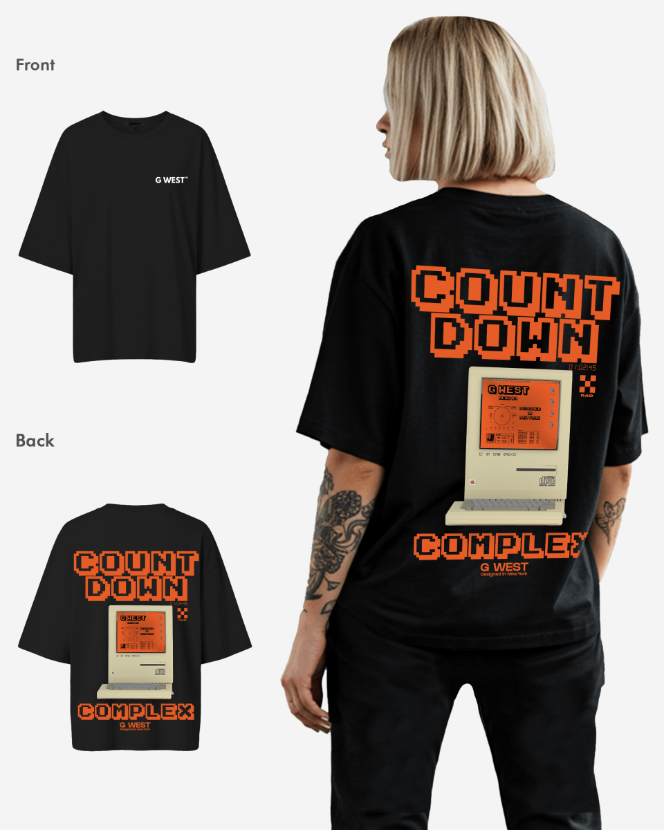 G West Womens Oversized Retro Pc T-Shirt