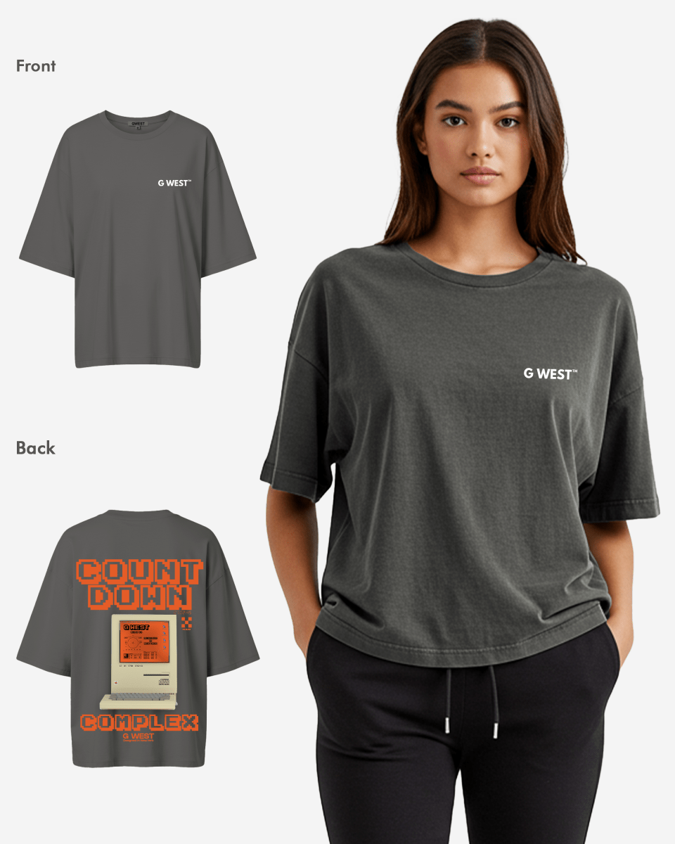G West Womens Oversized Retro Pc T-Shirt