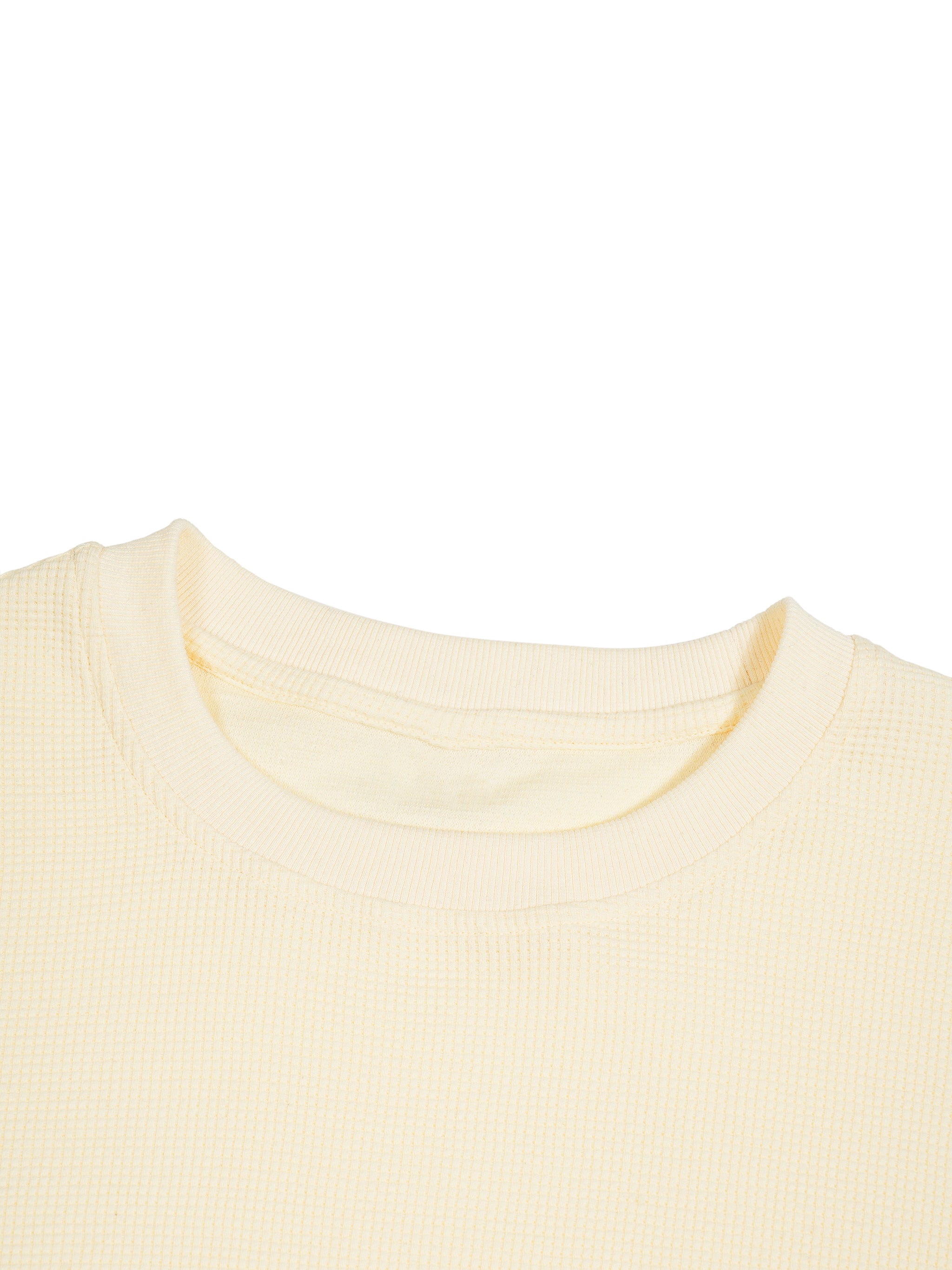Waffle Raw Edge T-Shirt