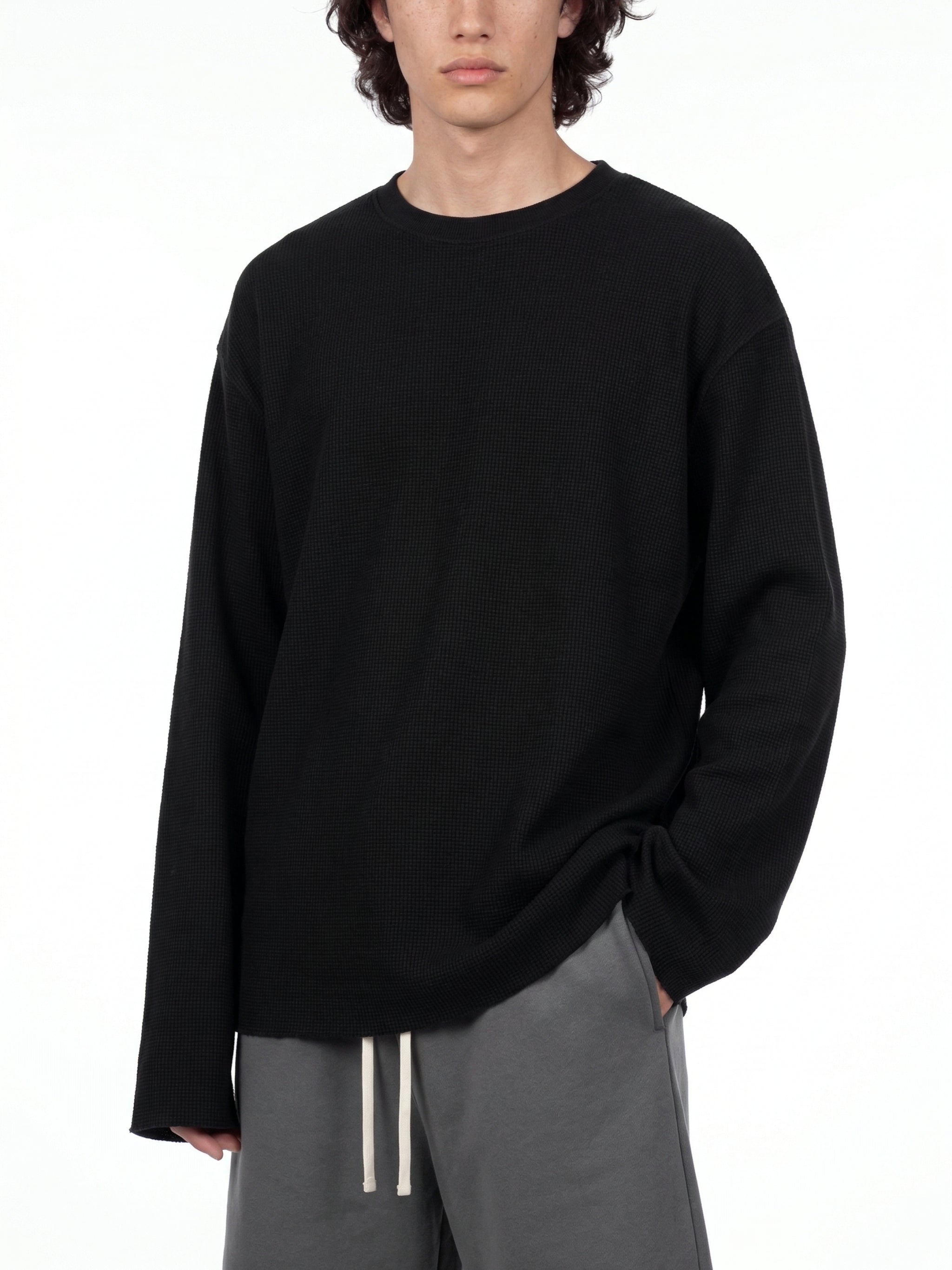 Waffle Raw Edge T-Shirt