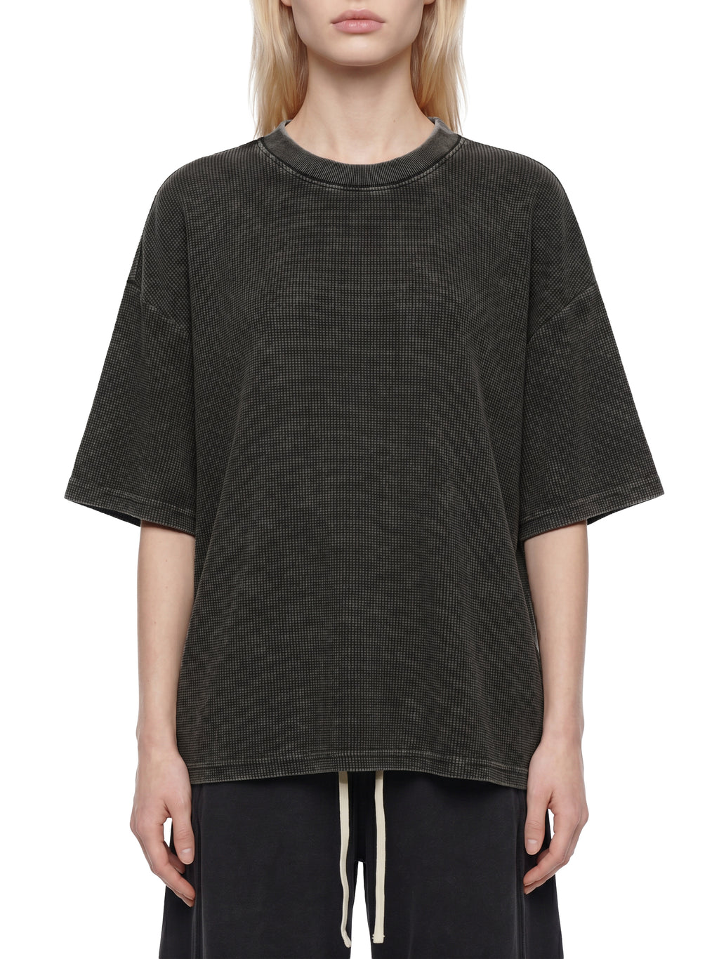 Textured Waffle Washed Boxy T-Shirt