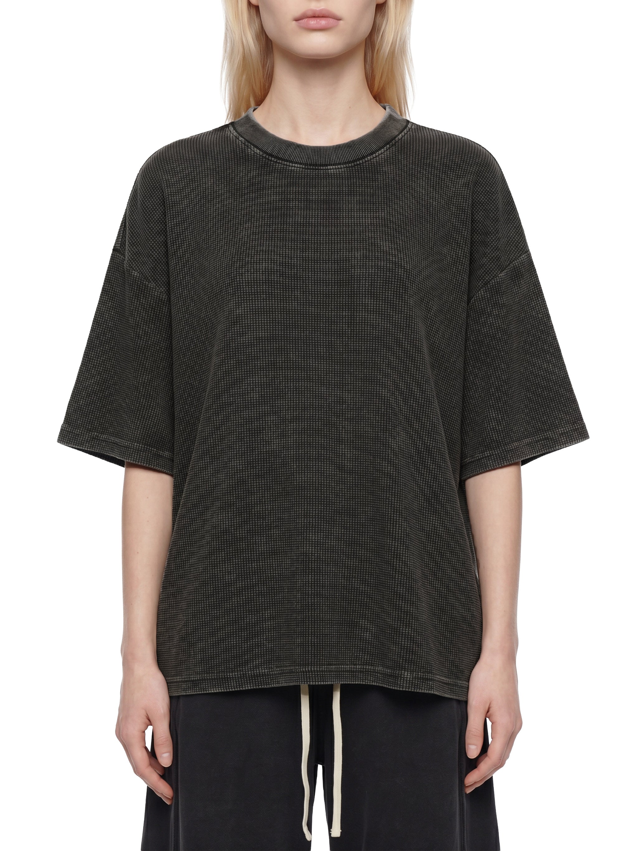 Textured Waffle Washed Boxy T-Shirt