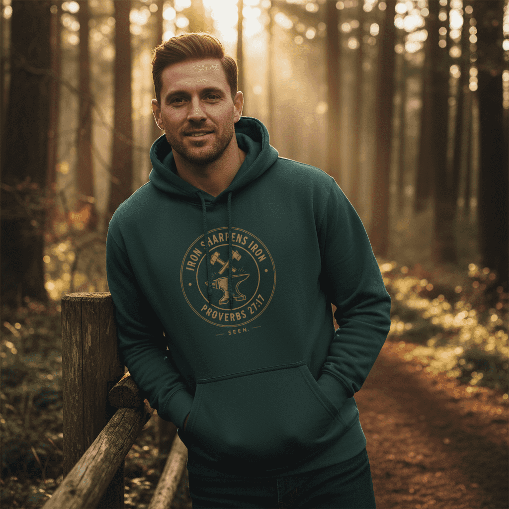 Iron Sharpens Iron Hoodie — SEEN. Brotherhood | Wear Your Worship
