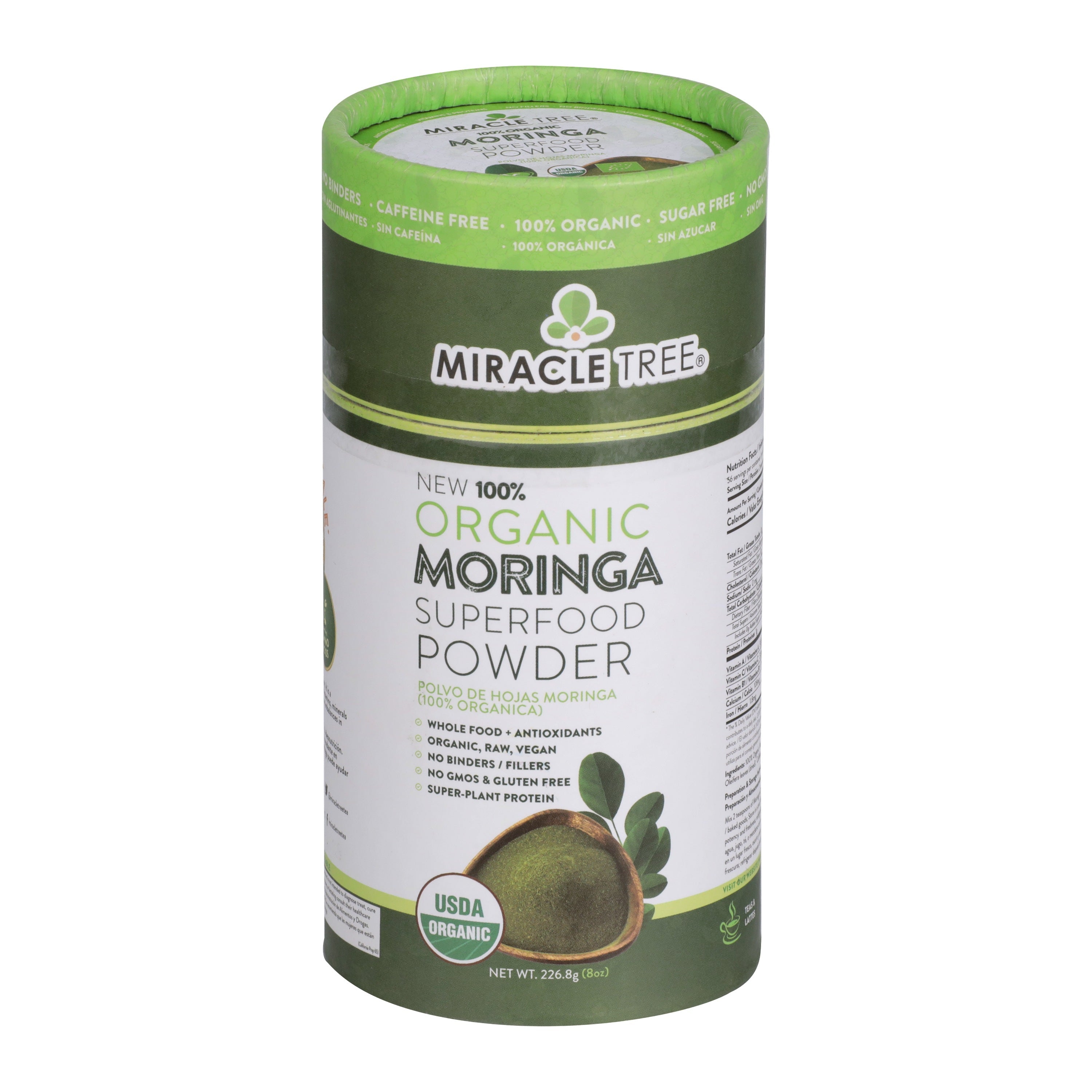 Organic Moringa Powder - 8oz Canister
